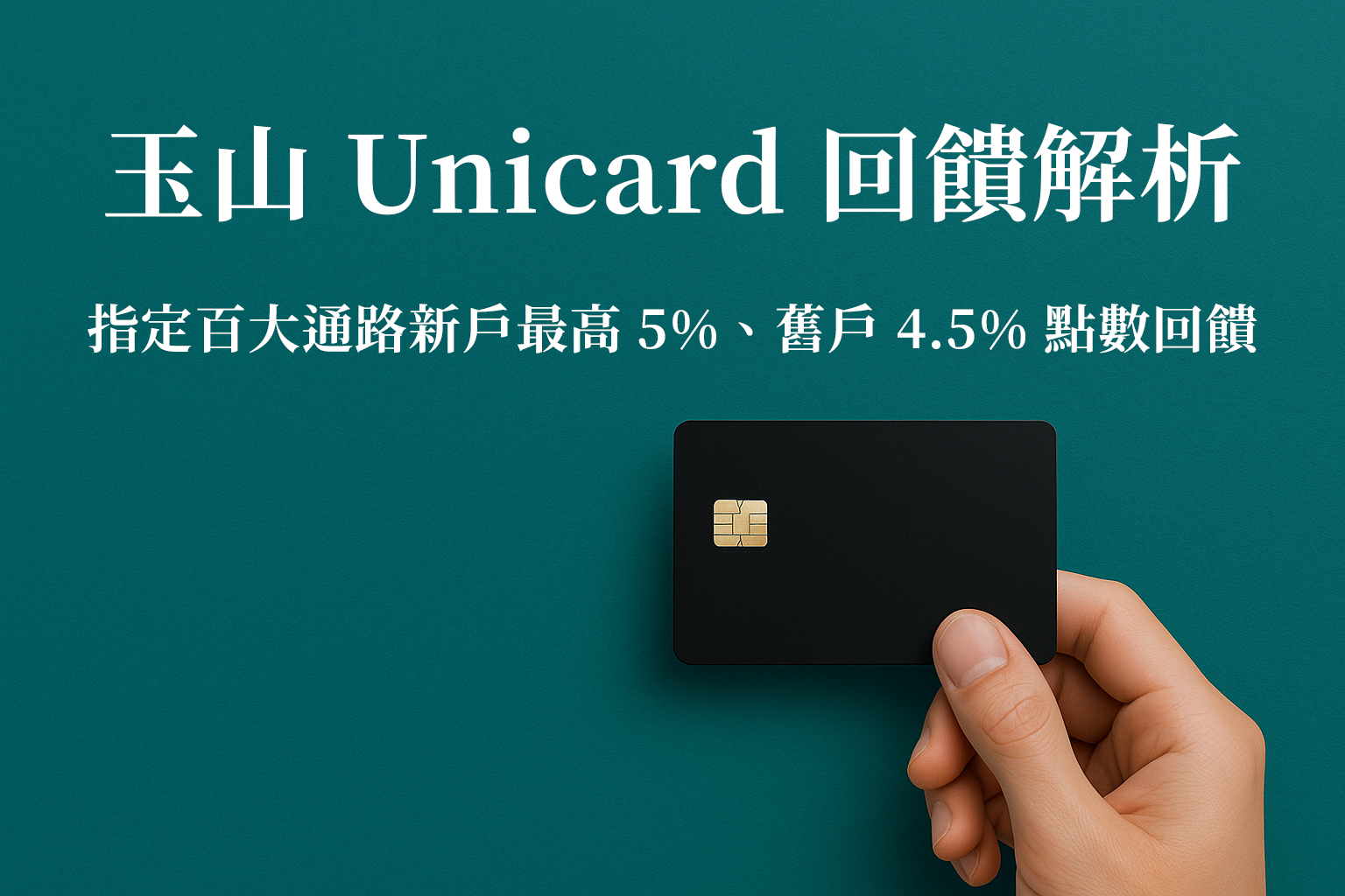 玉山 Unicard 回饋解析：指定百大通路新戶最高 5%、舊戶 4.5% 點數回饋